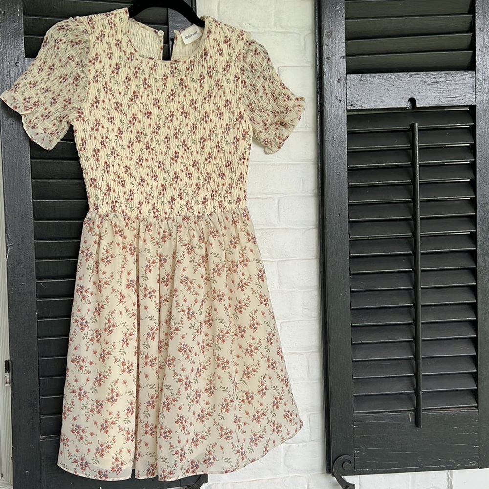 Shop Maxwell smocked floral dress